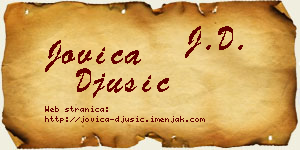Jovica Đusić vizit kartica